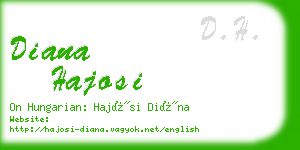 diana hajosi business card